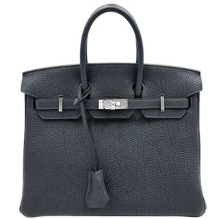 エルメス(Hermes)のHERMES エルメス ハンドバッグ バーキン25 内縫い 鞄 かばん U刻印 トゴ    ネイビー 紺 シルバー金具 レディース 美品 2022年【中古品】(ハンドバッグ)