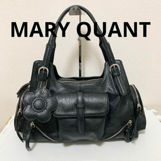 【極美品】　マリークワント　MARY QUANT トートバッグ　ブラック　レザー(トートバッグ)