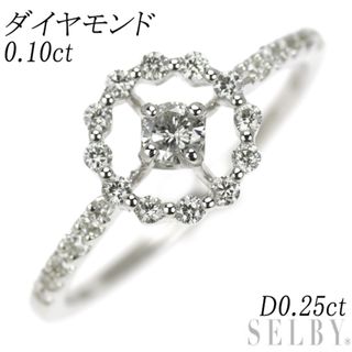 Pt900 ダイヤモンド リング 0.10ct D0.25ct(リング(指輪))