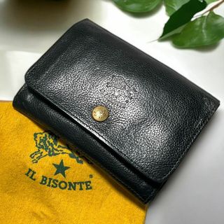 イルビゾンテ(IL BISONTE)の良品☆イルビゾンテ　折財布　ミディアムウォレット　イタリア製　本革　ユニセックス(折り財布)