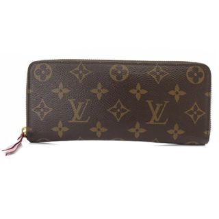 ルイヴィトン(LOUIS VUITTON)のルイヴィトン ポルトフォイユクレマンス モノグラム 長財布 茶(財布)