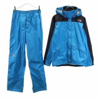 ザノースフェイス(THE NORTH FACE)のノースフェイス NPW10032 アウトドア レインジャケット 上下 セットアップ L ブルー THE NORTH FACE ナイロンジャケット 雨具 レディース(その他)