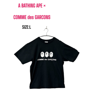 コムデギャルソン(COMME des GARCONS)のA BATHING APE ×コムデギャルソン　Lサイズ Tシャツ(Tシャツ/カットソー(半袖/袖なし))
