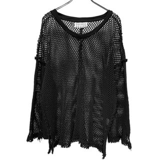 リックオウエンス(Rick Owens)のel conductorH 23SS MESH V-NECK PULLOVER TOP メッシュVネックオーバーサイズプルオーバー ニット カットソー Tシャツ(ニット/セーター)