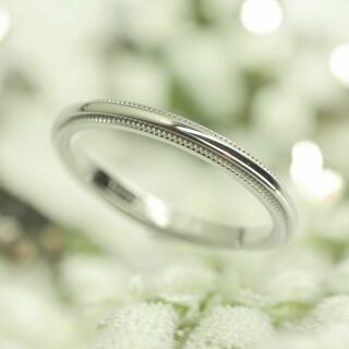 Tiffany & Co. - ◆TIFFANY&Co. ティファニー　ミルグレインリング　指輪　Pt950