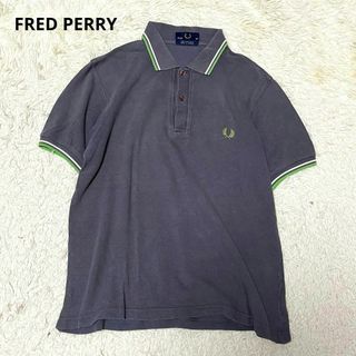 FRED PERRY - FRED PERRY フレッドペリー ポロシャツ ロゴ刺繍 イングランド製 38