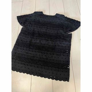 トリココムデギャルソン(tricot COMME des GARCONS)の美品　コムデギャルソン　レース　コットン　ブラウス(シャツ/ブラウス(半袖/袖なし))