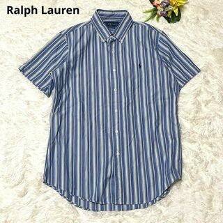 ラルフローレン(Ralph Lauren)のRalph Lauren ストライプ BDシャツ 半袖 ポニー刺繍 綿 L(シャツ)