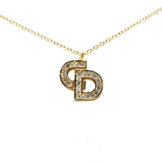 ディオール(Dior)の美品 ディオール ロゴ ラインストーン ネックレス メッキ レディース Dior 【1-0152876】(ネックレス)