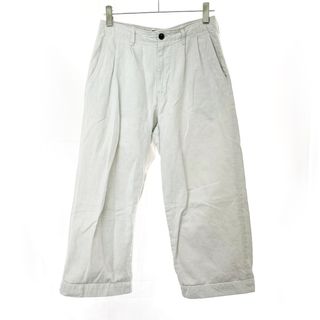 ハンドルーム(HAND ROOM)のHAND ROOM ハンドルーム LINEN/COTTON HERRINGBONE WIDE PANTS ワイドパンツ 8291-1401 ライトグレー M(その他)