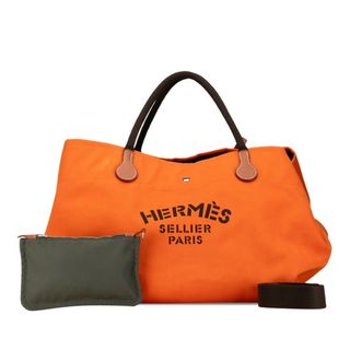 エルメス(Hermes)の美品 エルメス フールトゥ ド キャバリエ ボストンバッグ ショルダーバッグ 2WAY トワルシェブロン レディース HERMES 【222-54004】(ショルダーバッグ)