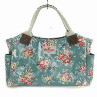 Cath Kidston - キャスキッドソン トートバッグ 花柄 青緑 ブルーグリーン