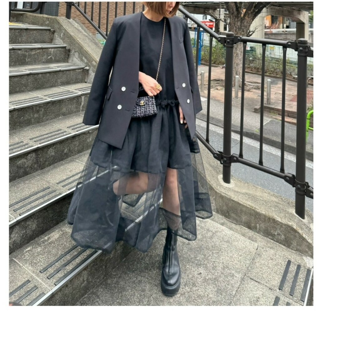 未使用品!M-premierBLACK チェックツイードフレアスカート レッド 未使用品!M-premierBLACK チェックツイードフレアスカート レッド