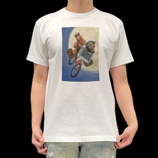 未使 用新品 ALF アルフ E.T. ET 自転車シーン 夢の共演 Tシャツ(Tシャツ/カットソー(半袖/袖なし))