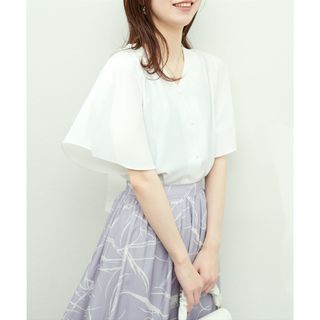 ナチュラルクチュール(natural couture)のちびパール釦フレア袖ブラウス(シャツ/ブラウス(半袖/袖なし))