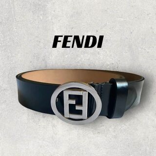 フェンディ(FENDI)の【良品】フェンディ　ベルト　ブラック　FF金具(ベルト)