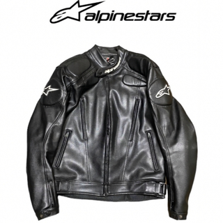 【alpinestars】ライダースジャケット ブラック プロテクター入り(ライダースジャケット)