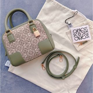 ロエベ(LOEWE)の★ LOEWE アマソナ16 ジャガード スクエアバッグ アボカドグリーン★(ショルダーバッグ)