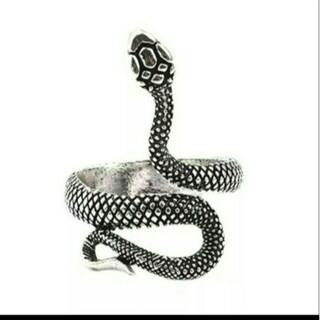 2901 蛇 リング 指輪 シルバー スネーク メンズ 爬虫類 とぐろ蛇の指(リング(指輪))
