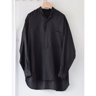 COMOLI - ●美品【comoli】24ss ウールシルクプルオーバー チャコール サイズ3