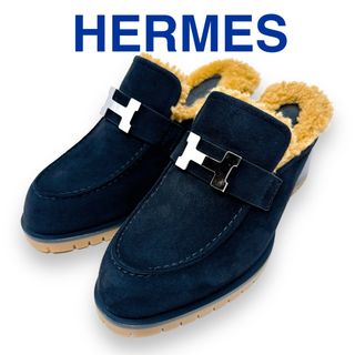 エルメス(Hermes)のエルメス ミュール フロール60 ムートン スエード 36 1/2 23.5cm(ミュール)