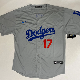 大谷翔平 ドジャース ユニフォーム 野球 MLB Dodgers グレー(応援グッズ)