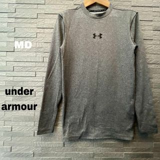 アンダーアーマー(UNDER ARMOUR)のアンダーアーマー 長袖 Tシャツ トレーニングウェア グレー インナー Mサイズ(Tシャツ/カットソー(七分/長袖))