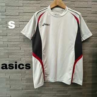 アシックス(asics)のアシックス Tシャツ 半袖 スポーツウエア カットソー　asics グレー　S(Tシャツ/カットソー(半袖/袖なし))