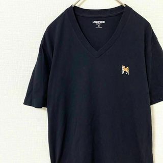 ランズエンド(LANDS’END)のTシャツ 半袖 ランズエンド LANDS'END アニマル刺繍 ブラック XS(Tシャツ/カットソー(半袖/袖なし))