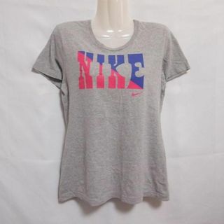 ナイキ(NIKE)の古着 レディースM NIKE/ナイキ カジュアル Tシャツ 半袖 コットン 普段着 ロゴ ジム ヨガ グレー 430470(Tシャツ(半袖/袖なし))