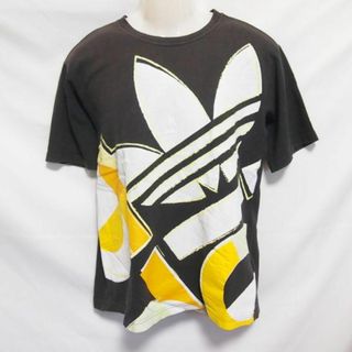 アディダス(adidas)の【中古】 【送料無料】 古着 メンズL adidas originals/アディダス オリジナルス Tシャツ 半袖 カジュアル スポーツMIX ロゴ ブラウン DV3287(Tシャツ/カットソー(半袖/袖なし))