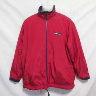 エレッセ(ellesse)の【中古】 【送料無料】 古着 メンズM ellesse/エレッセ リバーシブル ジャケット 裏フリース 防寒 フルジップ カジュアル レッド/ネイビー(その他)