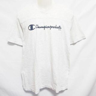 チャンピオン(Champion)の【中古】 【送料無料】 古着 メンズL Champion/チャンピオン カジュアル Tシャツ 半袖 コットン スポーツMIX グレー CM1406A(Tシャツ/カットソー(半袖/袖なし))