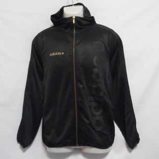 アディダス(adidas)の【中古】 【送料無料】 古着 メンズM adidas/アディダス トラックジャケット ジャージ フルジップ スポーツ カジュアル ブラック Z46911(ジャージ)