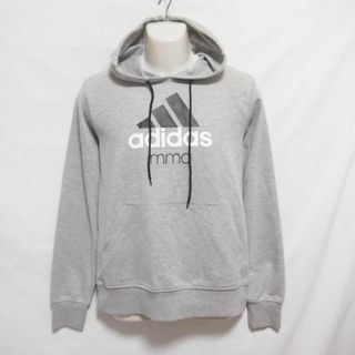 アディダス(adidas)の【中古】 【送料無料】 古着 メンズM adidas/アディダス スウェットパーカー プルオーバー フーディ グレー D24044(その他)