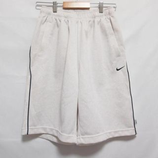 ナイキ(NIKE)の【中古】 【送料無料】 古着 メンズM NIKE/ナイキ ジャージ ハーフパンツ 短パン スポーツ ランニング ウォーキング ジム ホワイト/グレー 182747(ジャージ)