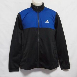 アディダス(adidas)の【中古】 【送料無料】 古着 メンズL adidas/アディダス トラックジャケット ジャージ フルジップ スポーツ カジュアル ブラック/ブルー BQ8362(ジャージ)