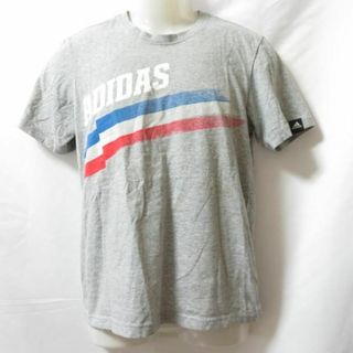 アディダス(adidas)の【中古】 【送料無料】 古着 メンズS adidas/アディダス Tシャツ 半袖 スポーツMIX カジュアル トリコロール グレー G89759(Tシャツ/カットソー(半袖/袖なし))