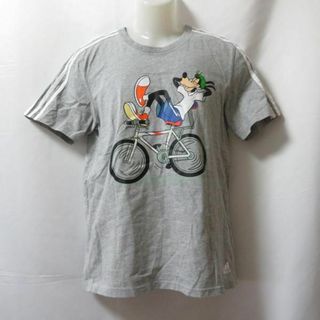 アディダス(adidas)の【中古】 【送料無料】 古着 メンズL adidas/アディダス Tシャツ 半袖 グーフィー サイクリング スポーツ カジュアル グレー GQ0900(Tシャツ/カットソー(半袖/袖なし))