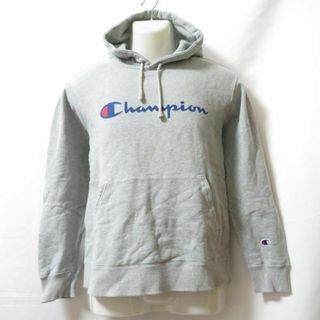 チャンピオン(Champion)の【中古】 【送料無料】 古着 メンズL Champion/チャンピオン スウェットパーカー フード ポケット プルオーバー カジュアル グレー C3-J117(その他)