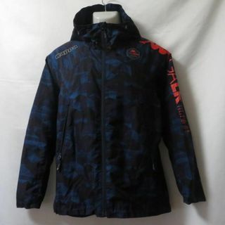 カッパ(Kappa)の【中古】 【送料無料】 古着 メンズM KAPPA/カッパ 裏起毛メッシュ ウインドブレーカージャケット ジップ フード ブルー/パープル/カモフラージュ KF852WT21(その他)