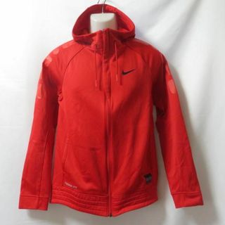 ナイキ(NIKE)の【中古】 【送料無料】 古着 メンズM NIKE/ナイキ 裏起毛 TF エリート ストライプ L/Sトップ フード ジップ トレーニングウェア レッド 684173-657(その他)