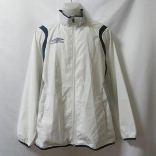 アンブロ(UMBRO)の【中古】 【送料無料】 古着 メンズO UMBRO/アンブロ クロスジャケット トラックジャージ フルジップ サッカー フットサル ホワイト/ネイビー UCS4948(その他)