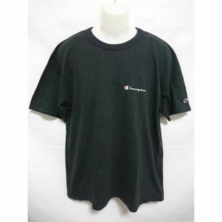 チャンピオン(Champion)の【中古】 【送料無料】 古着 メンズL Champion/チャンピオン Tシャツ 半袖 カジュアル 片胸ロゴ ブラック(Tシャツ/カットソー(半袖/袖なし))