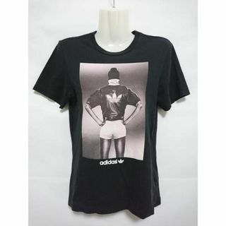 アディダス(adidas)の古着 メンズXS(レディース兼用) adidas originals/アディダス オリジナルス フィットネス ガール Tシャツ カジュアル 半袖 ブラック AJ7175(Tシャツ/カットソー(半袖/袖なし))