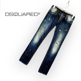 ディースクエアード(DSQUARED2)のDSQUARED2 [ペンキ] [ステイン][リペア]ダメージ加工デニムパンツ(デニム/ジーンズ)