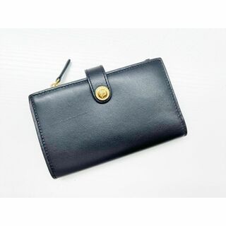 ヴェルサーチ(VERSACE)の美品　ヴェルサーチ　メデューサ　二つ折り　 コンパクトウォレット　財布　黒(財布)