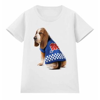 バセットハウンド 犬 いぬ 法被 夏祭り 花火 半袖 Tシャツ メンズ(Tシャツ(半袖/袖なし))