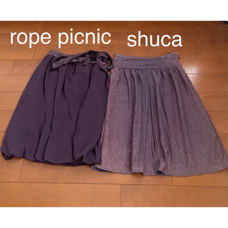 ロペピクニック(Rope' Picnic)のロペピクニック  shuca スカート２枚セット　レディース(ひざ丈スカート)