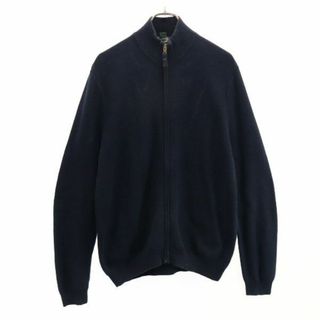 ジェイクルー(J.Crew)のジェイクルー コットンニット ジップジャケット L 紺 J.CREW メンズ(その他)